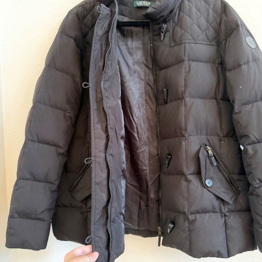 Lauren Ralph Lauren Womens Quilted Down Puffer Jacket Coat Sz XL Quiet Luxury - Picture 5 of 15
